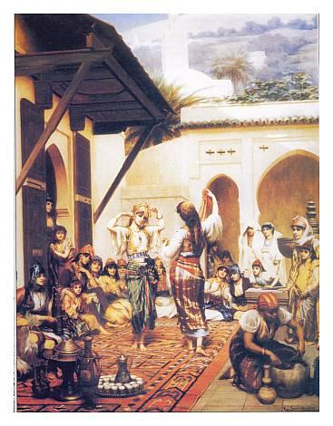 F�te de femmes dans un mariage � Tlemcen par Gaston Saint-Pierre (1833-1916)