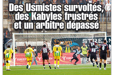 USMA 1 - JSK 0  : Les Usmistes survolt�s, les Kabyles fatigu�s