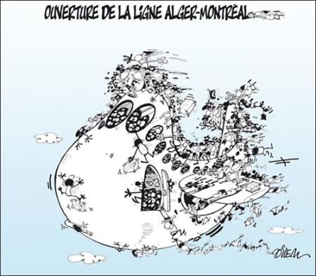 Ouverture de la ligne Alger-Montr�al par Dilem