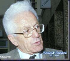 Mouloud Mammeri, un anthropologue m�connu.